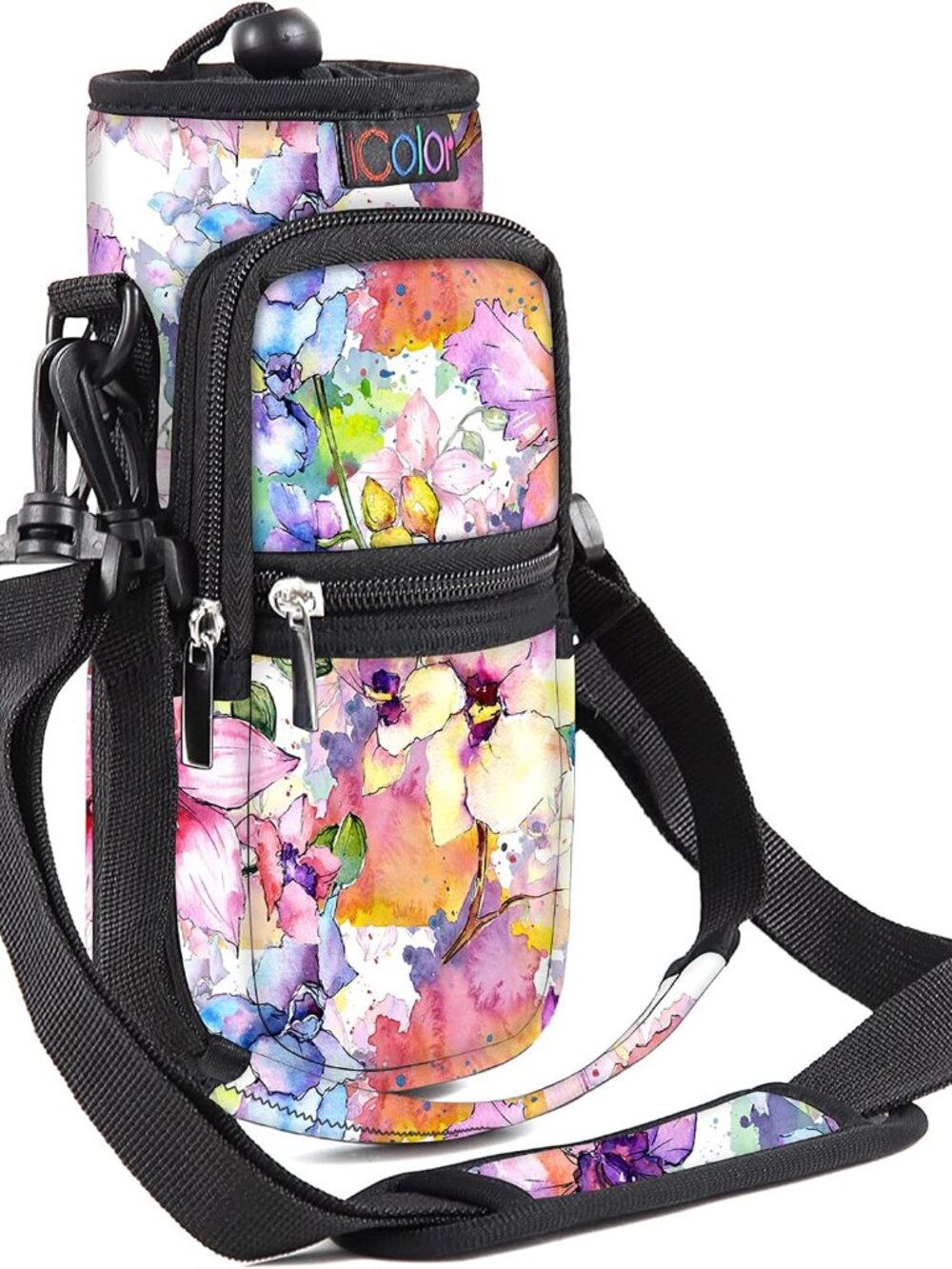 Water Bottle Carrier Bag with Strap 25/32/40 oz Crossbody Bottle Holder with Pho